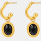 Golden black agate