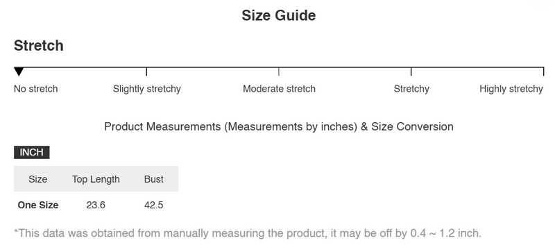 Size Chart for Sienna | Crochet Fringe Beach Cover Up