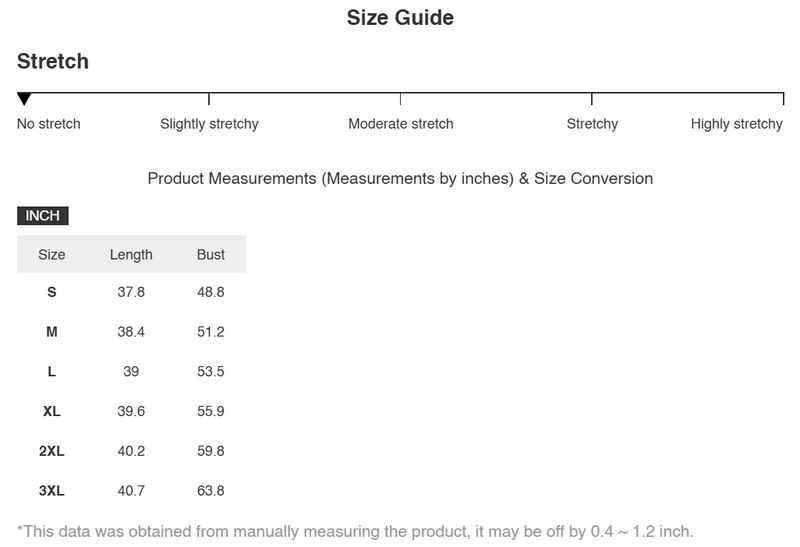 Size Chart for Valeria | Full Size Printed Ruched Balloon Sleeve Dress