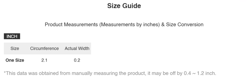 Size Chart for Elise | 18K Gold-Plated Stainless Steel Zircon Ring