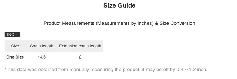 Size Chart for Aurelia | 18K Gold-Plated Inlaid Zircon Layered Necklace
