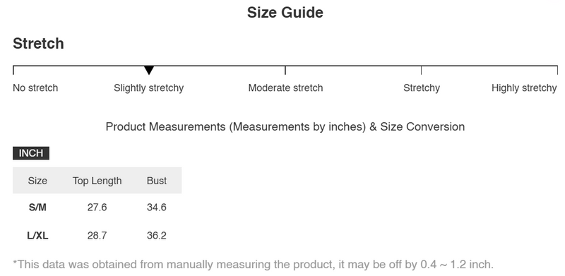 Size Chart for Elena | Ribbed Hem V-Neck Sweater