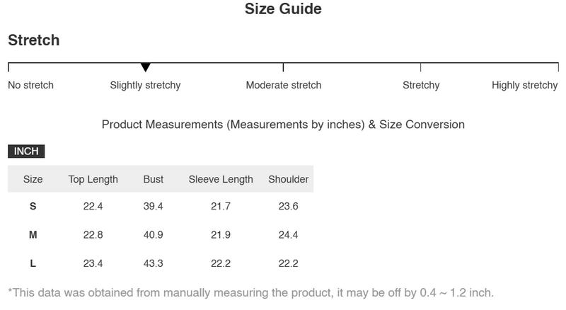 Size Chart for Lila | Pearl Embellished Button-Up Cardigan